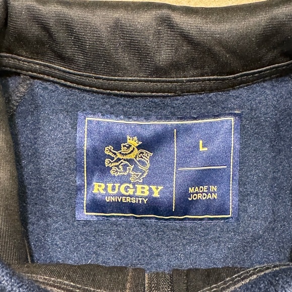 Navy Blue Fleece Vest with Stand-Up Collar - Picture 2 of 6